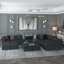 Ainfox U Shaped 21 Seats +12 Sides Modular Sofa Sectional Sofa With Storage