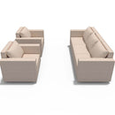 Ainfox 5-Seat Modular Sectional Sofa Sleeper Sofa Flannel Sofa with Storage Seat Beige
