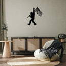 Bigfoot Foot American Flag - Metal Wall Art