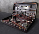 "Delling" Camping Accessories BBQ Skewers Set  in a Wooden Case - Table, 44 items