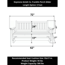 Keystone Amish Co. Franklin Porch Glider