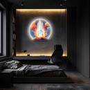 Space Shuttle Plexiglass Neon Art, Uv Print Neon Sign, Neon Light Sign, Neon Wall Art