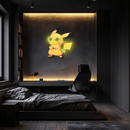 Pikachu Neon Sign, Uv Print Neon, Pokemon Wall Decor, Uv Print Neon Sign