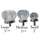 Clear Glass Knob, Star-Shaped