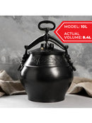 Afghan cauldron-pressure cooker 10 liters Black