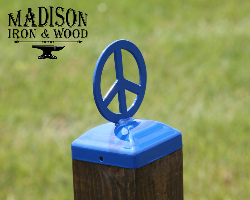 6X6 Peace Symbol Post Cap (5.5 x 5.5 Post Size)