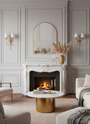 Antique Brass Arch Mirror