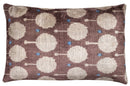Handmade Velvet Pillow and insert – Mauve & Ivory Medallion, 16x24"