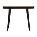 Coolidge Black Rattan Console Table