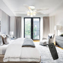 52" Traditional Flush Mount Reversible Ceiling Fan with Lighting and Remote Control