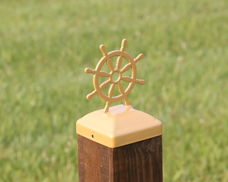 6X6 Ship Wheel Post Cap (5.5 x 5.5 Post Size)