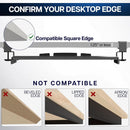 Under Desk Keyboard Tray 27x11 Inch C Clamp Mount Black