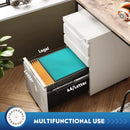 3 Drawer Mobile File Cabinet With Lock Under Desk Metal Office File Cabinet For Legal Letter A4 Files