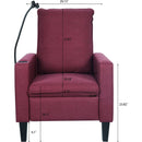Recliner Chairs for Adults, Adjustable Recliner Sofa with Mobile Phone Holder & Cup Holder, Modern Reclining Chairs Fabric Push Back Recliner Chairs for Living Room, Bedroom, RED