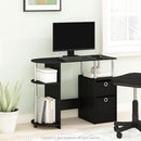 Jaya Computer Study Desk With Storage Americano Chrome