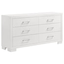 Jessica 5-piece Eastern King LED Bedroom Set Snow White