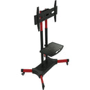 FANCO Universal Swivel TV Stand for 32"0 inch TVs, Height Adjustable Table Top TV Stand Mount with Tilt, Max VESA 600x400mm (Red)