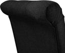 Tufted Upholstered Dining Chair Pair With Solid Wood Legs Black
