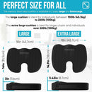 XL Memory Foam Seat Cushion With Lumbar Support Non Slip