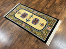 Chinese Rug 3x6 ft, Chinese Wool Rug, Tiensin Rug, Handmade Wool 3 x 6 Vintage Peking Rug, Art Deco Rug, Butterflies