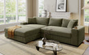 Mirod Large Sectional Sofa with Thick Cushions, and Built-in Cup Holders & Charging Ports