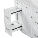 36' Bathroom Vanity with Ceramic Sink, White, Solid Wood Frame, Soft Close Doors, Adjustable Shelves, 3 Drawers ,Including Double-Depth Drawer for Hairdryer Storage(Old sku:SV000003AAW-2)