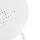 Modern Gable Dining Chair Set of 2 with Weather-Resistant Plastic in White