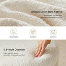 Round Storage Ottoman Featuring Removable Lid White