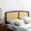 Cane Woven Rattan King Headboard With Organic Design