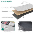 Bedroom Tall Linen Textured Fabric Dresser Drawers