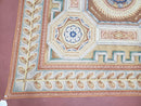 New Chinese Needlepoint Rug 8x14 - 9x14, French European Panel Design, Elegant Dining Room Rug, Flatweave Hand Woven Carpet, Handmade, Wool