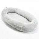 Human Dog Bed for Adult, Giant Extra Large Memory Foam Human Size Pet Bed for People, Fluffy Plush Dog Bed for Human with Storage Pocket  Cover Portable Handle Non-Slip Bottom