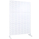 Outdoor & Indoor Privacy Screen Metal Privacy Screen 76' H×48' W, Freestanding Decorative Privacy Screen for Deck Balcony Patio, Privacy Fence Panels for Outside Lawn Garden PS112 WHITE