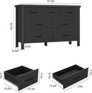 Fluted Contemporary White Dresser With Black Handles
