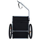 Large Folding Bike Trailer for Dogs – 120LB Capacity All-Terrain Pet Carrier, Durable Steel Frame for Cycling, Jogging, Camping & Outdoor Adventures, Blue-Gray
