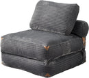 75Inch Grey Foldable Convertible Sofa Bed SleeperCouch