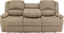 Charles 80In Triple Recliner RV Sofa Oatmeal Zero Wall
