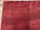 Modern Tibetan Rug 8x10, Red, Stripes, Handmade Wool Thick Pile Carpet