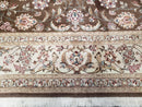 Vintage Pak-Persian Area Rug 9x12, Wool Hand-Knotted Spice Brown & Ivory Traditional Fine Oriental Carpet, Pakistani Carpet, 9 x 12 Fine Rug