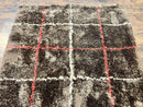 Shag Rug 6x8, Brown, Panel Design