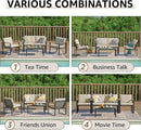 Metal Outdoor Patio Furniture Set 4 Piece With Cushions