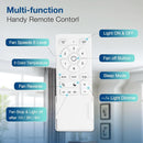 52 Inch Ceiling Fan With Light Remote Control Dimmable LED