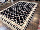 Karastan Rug 8' 8" x 12" Garden of Eden Collection Ebony Trellis