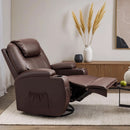 Dark Brown 360 Degree Swivel Recliner Chair With Massage