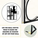 Black Abstract Metal Wall Art 4 Pack Minimalist 3D
