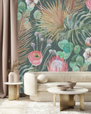 Protea and Cotton Wallpaper