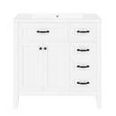 36' Bathroom Vanity with Sink Combo, White Bathroom Cabinet with Drawers, Solid Frame and MDF Board (Old Sku:JL000007AAK)
