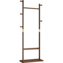 Coat Racks solid wood hanger 23.6* 11*64.1in Solid environmental protection easy to assemble beautiful can be placed in the bedroom/entrance/living room (Walnut)