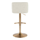 Toriano - Contemporary Adjustable Barstool Swivel With Rounded T Footrest (Set of 2)