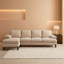 Light Khaki 110 Inch U Shape Sectional Sofa Double Chaise